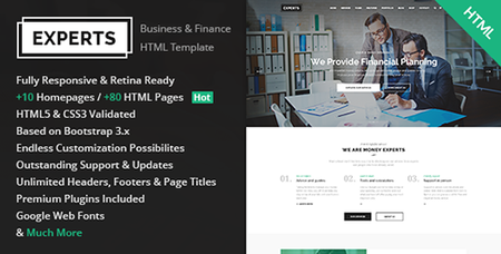 ThemeForest - Experts Business v1.1 - Multipurpose Business & Finance HTML5 Template - 17177748