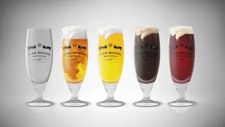 CreativeMarket - Glass Mockup - Beer Glass Mockup Edition Volume 6
