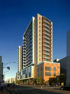Sunset exterior scene