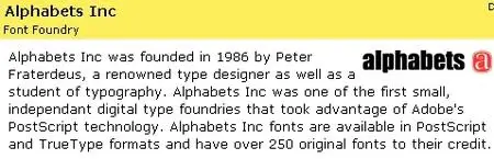 ALPHABETS BY PETER FRATERDEUS