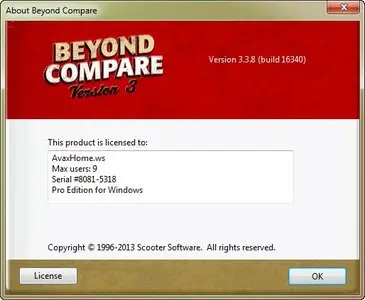 Beyond Compare 3.3.8 Build 16340