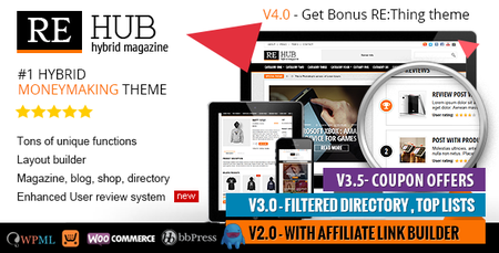 ThemeForest - REHub v4.0.1 - Directory, Shop, Coupon, Affiliate Theme