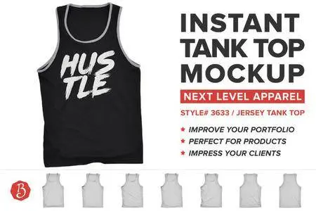 CreativeMarket - Next Level 3633 Tank Top Mockups