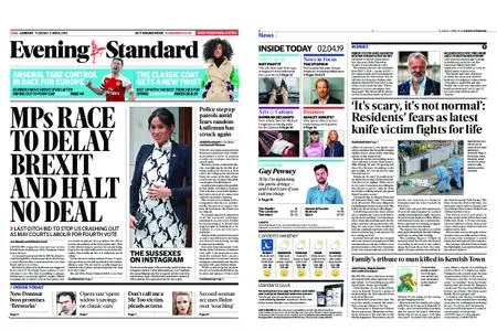 London Evening Standard – April 02, 2019