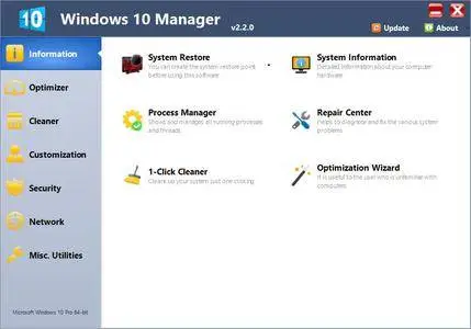 Yamicsoft Windows 10 Manager 2.2.0 Multilingual Portable