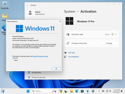Windows 11 Pro 23H2 Build 22631.3447 (No TPM Required) With Office 2021 Pro Plus Multilingual Preactivated April 2024