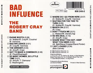 The Robert Cray Band - Bad Influence (1983)