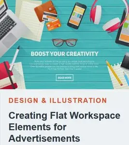 TutsPlus - Creating Flat Workspace Elements for Advertisements