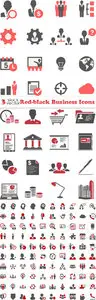 Vectors - Red-black Business Icons