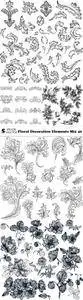 Vectors - Floral Decoration Elements Mix 40