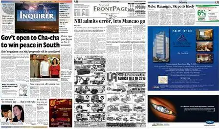 Philippine Daily Inquirer – August 17, 2010