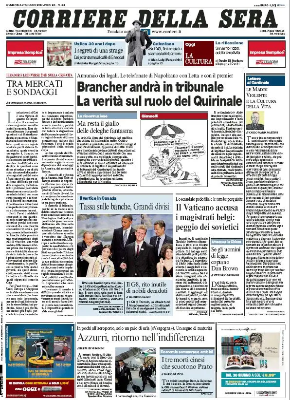 Il Corriere della Sera (27-06-10)