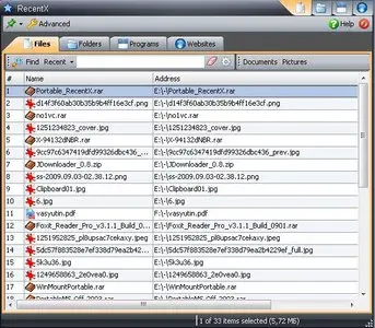 RecentX 3.0 Build 6 Portable