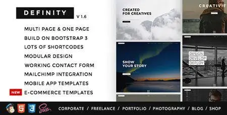 ThemeForest - Definity v1.6 - Multipurpose One/Multi Page Template - 12379946