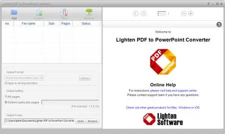 Lighten PDF To PowerPoint Converter 6.0.0 Multilingual Portable