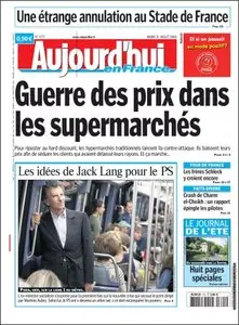 Aujourd'hui en France, du Mardi 21 Juillet 2009.