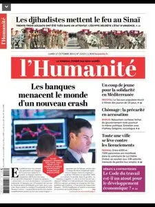 L'Humanite  Du Lundi 27 Octobre 2014