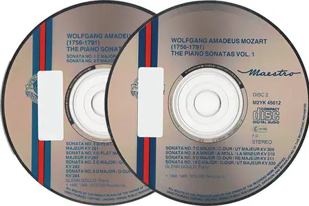 Mozart - Glenn Gould - The Piano Sonatas, Vol. I [CBS Masterworks M2YK 45612] (2xCD, 1989)