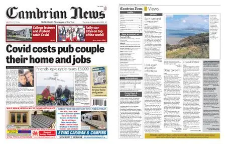Cambrian News Arfon & Dwyfor – 25 September 2020