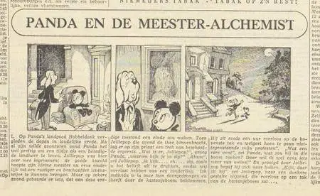 Mad  Diversen  Kranten Strips 00 Panda V035 Panda En De Meester Alchemist Haarlems Dagblad 1954 cbr