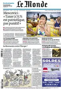 Le Monde et Supplément Economique du Mardi 17 Juillet 2012