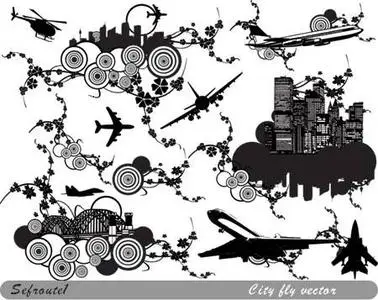 City Fly - Vector