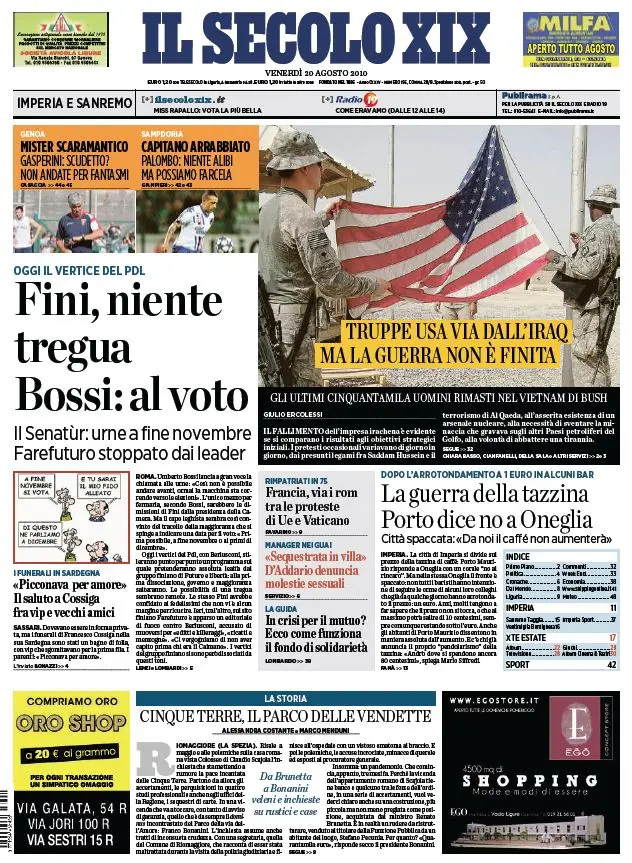 Il Secolo XIX (20-08-10)