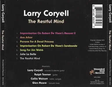 Larry Coryell - The Restful Mind (1975) [2018, Remastered Reissue]