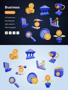Business 3D Icons