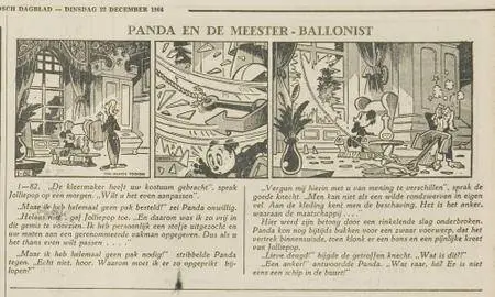 Kranten Strips 00 Panda V082 Panda En De Meester Ballonist Leidsch Dagblad 1964
