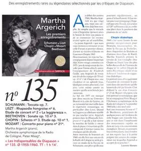Martha Argerich - Les Premiers enregistrements: Schumann, Liszt, Chopin, Mozart, Beethoven (2021) {Diapason DIAP135}