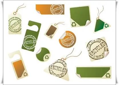 Vector Recycled Label