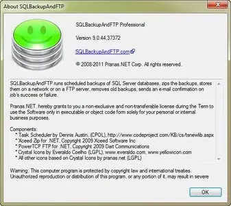 Pranas SQLBackupAndFTP Professional 9.0.44