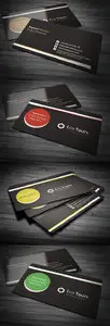 Black A D Business Card PSD
