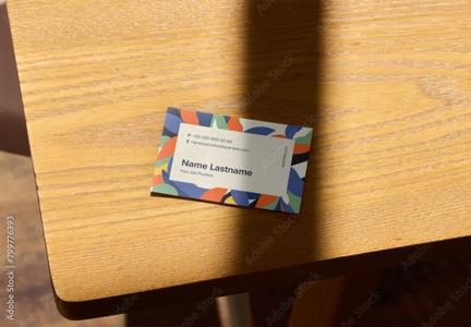 Mockup of customizable horizontal EU business card 799776393