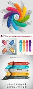 Vectors - Arrows Infographics Backgrounds 16