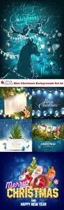 Vectors - Blue Christmas Backgrounds Set 22