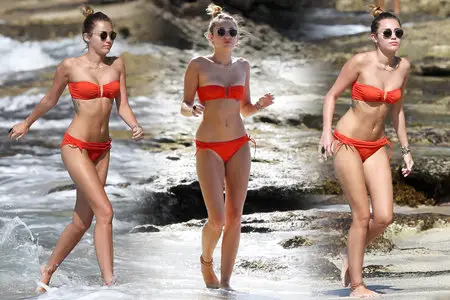 Miley Cyrus - Bikini at the beach in Hawaii December 29, 2011