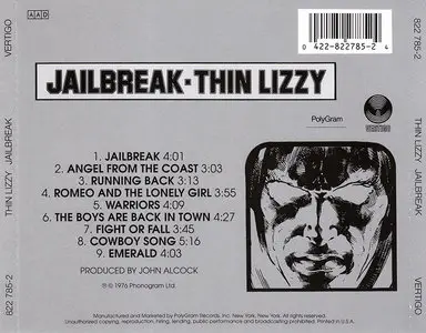 Thin Lizzy - Jailbreak (1976) Non-Remastered, US Press [Re-Up]
