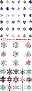 Vectors - Abstract Snowflakes Mix