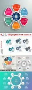 Vectors - Infographics with Gears 40