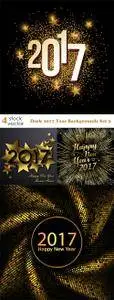 Vectors - Dark 2017 Year Backgrounds Set 3