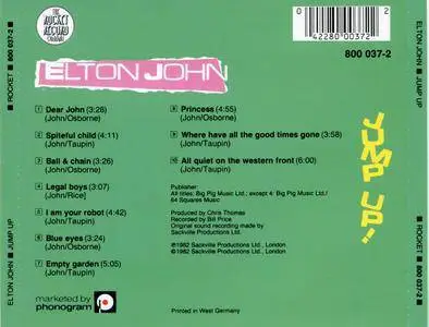 Elton John - Jump Up! (1982) [Rocket 800 037-2, Germany]