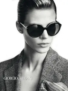 Aymeline Valade by Mert Alas & Marcus Piggott for Giorgio Armani Fall 2012