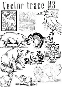 Vintage vector set 3 (animal)