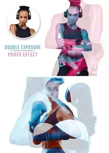 AS - Double Color Exposure Photo Effect Mockup 484749359