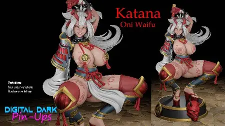 Digital Dark Pin-Ups - Katana with