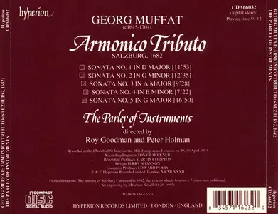 The Parley of Instruments - Georg Muffat: Armonico Tributo (1989)