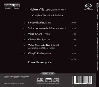 Franz Halász - Villa-Lobos: The Complete Solo Guitar Works (2025)