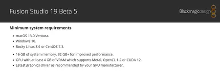 Blackmagic Design Fusion Studio 19.0.0.50 Public Beta 5 macOS